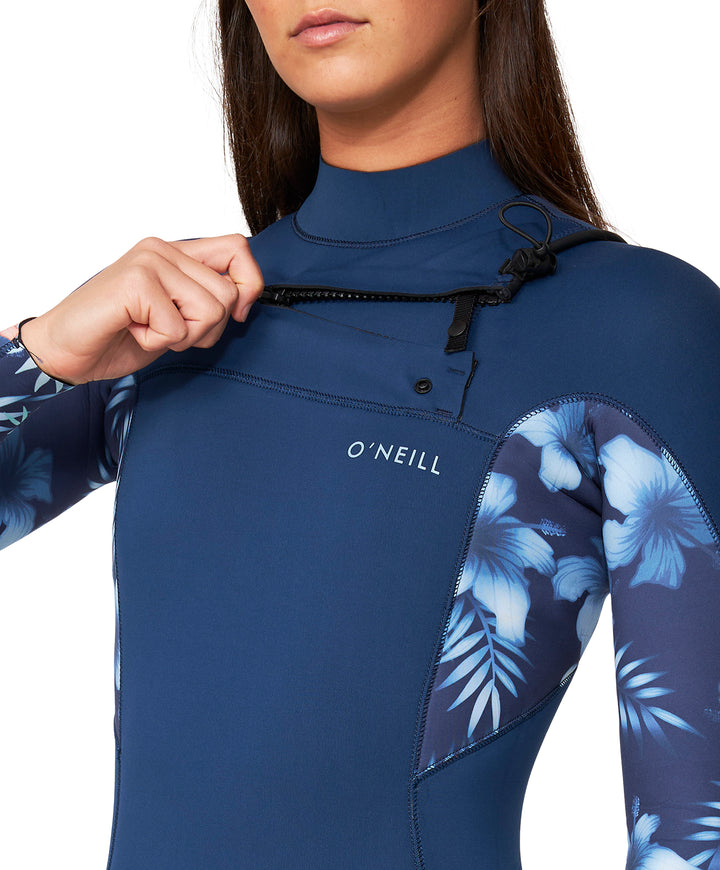 Bahia 3/2 Chest Zip Steamer Wetsuit - Bali Blue Moon