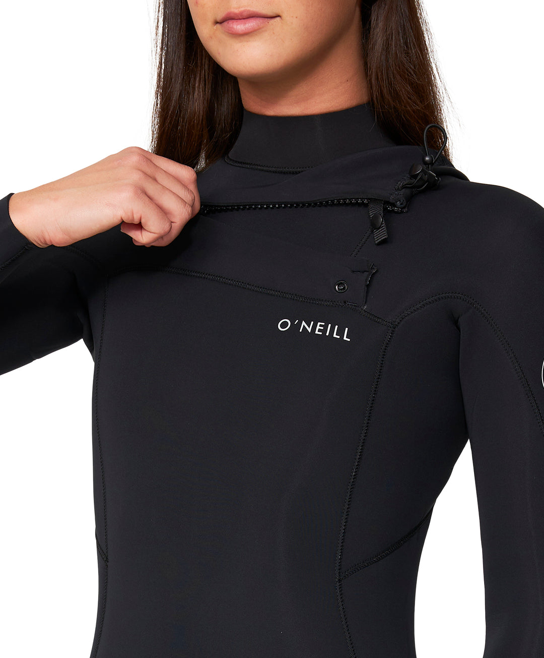 Womens Bahia 3/2 Chest Zip Steamer Wetsuit - Black