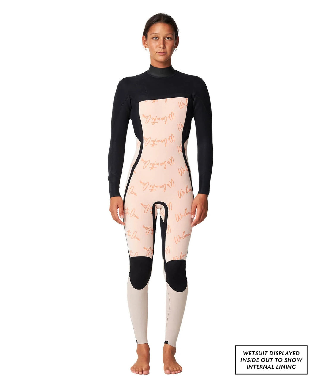 Bahia 3/2 Chest Zip Steamer Womens Wetsuit - Black