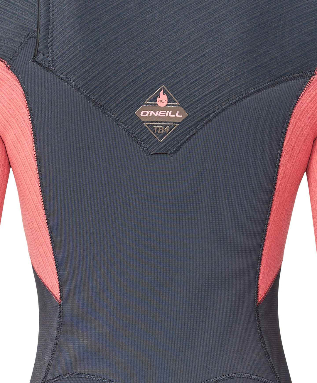 Womens HyperFire 3/2 Chest Zip Steamer Wetsuit - Coral