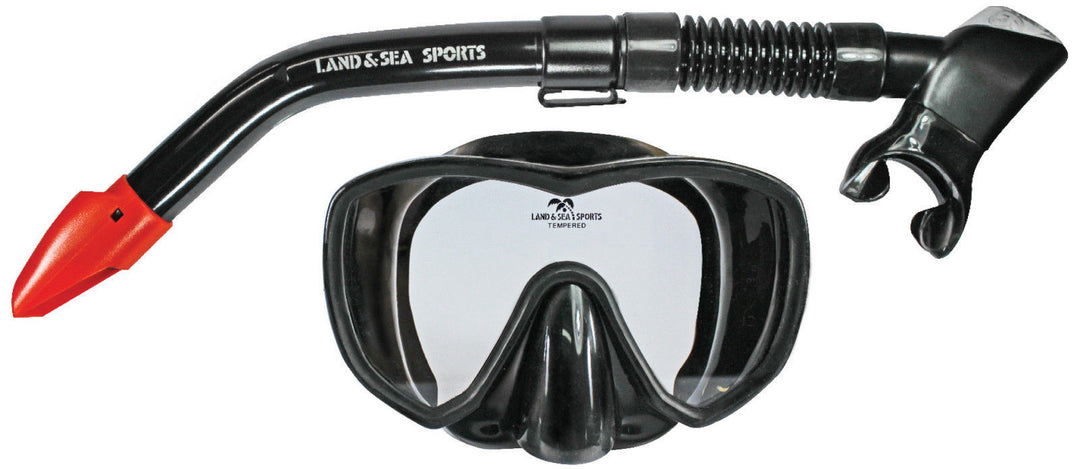 Black Marlin Frameless Silicone Mask & Snorkel Set