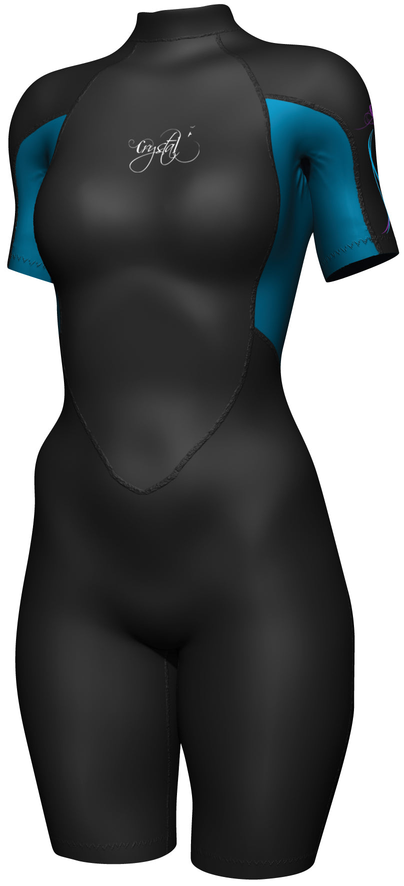 Womens 2mm Springsuit Womens Wetsuit - Black/Blue