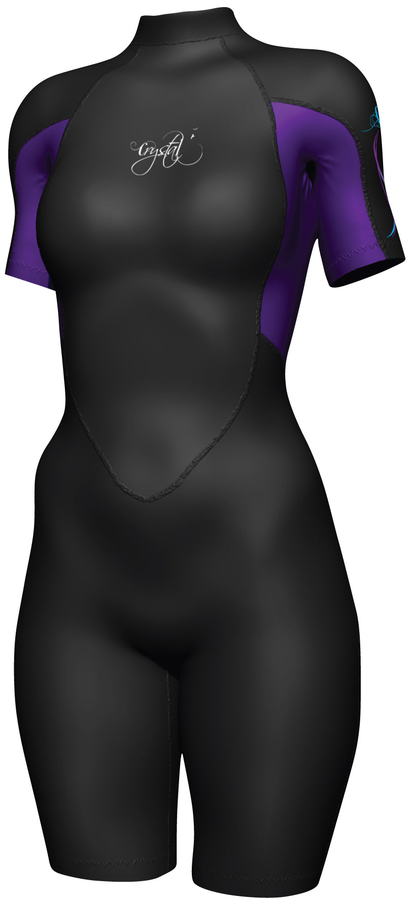 Womens 2mm Springsuit Womens Wetsuit - Black/Purple