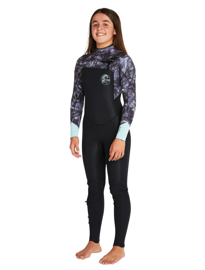 Girls Bahia 3/2 Chest Zip Steamer Kids Wetsuit - Hanalei