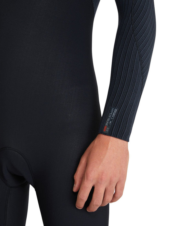 HyperFire 3/2 Chest Zip Steamer Wetsuit - Black
