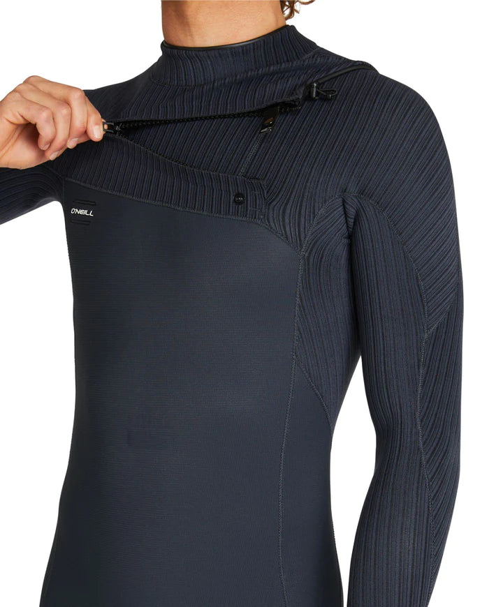Hyperfreak 2mm Chest Zip Long Sleeve Springsuit Wetsuit - Black
