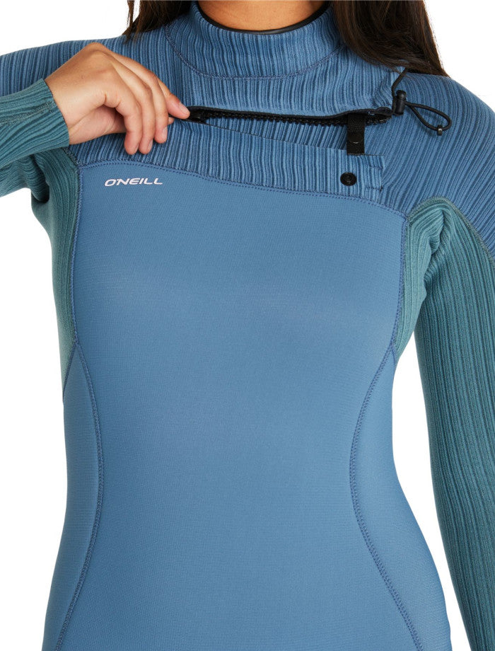 Womens Hyperfreak Chest Zip Full Steamer Womens Wetsuit - Dusty Blue