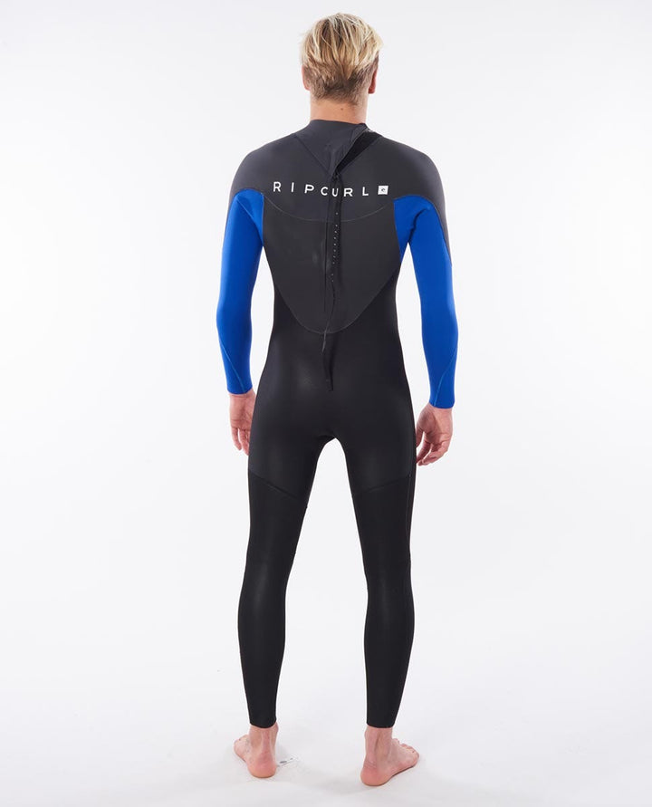 Omega 3/2 Gb Back Zip Steamer Mens Wetsuit - Black/Blue