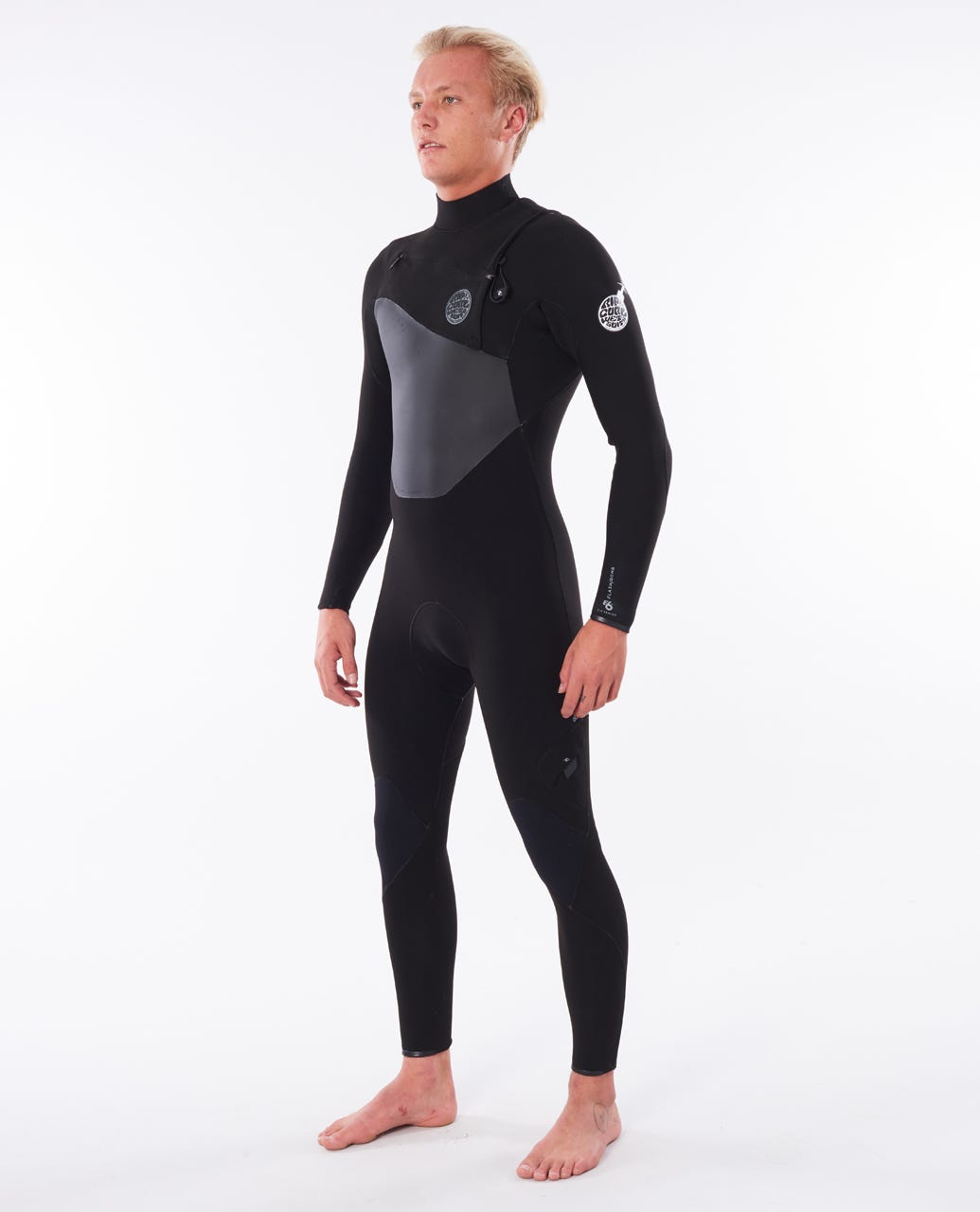 Flashbomb 3/2 Chest Zip Steamer Mens Wetsuit - Black