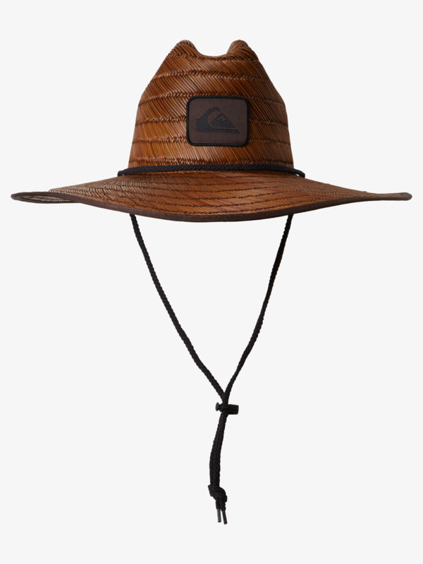 Dredged Straw Lifeguard Hat - Dark Brown